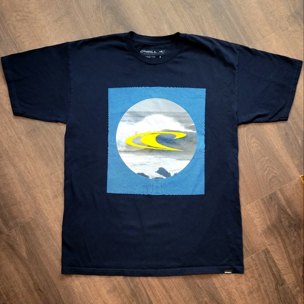 O'Neill Mens Large Navy short sleeve graphic tee